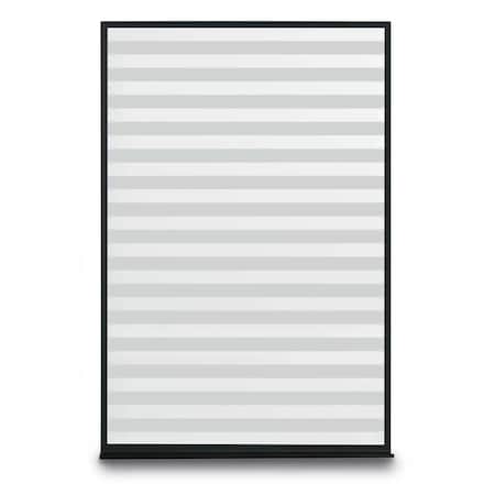 United Visual Products Corkboard, Fbrc, Blk/Cld, Blck, 1 Dr, 48x48" UV3035-BLACK-CLOUD